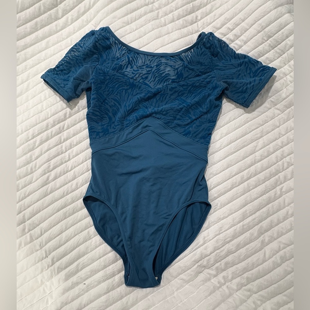 Blue Short Sleeve Bloch Leotard